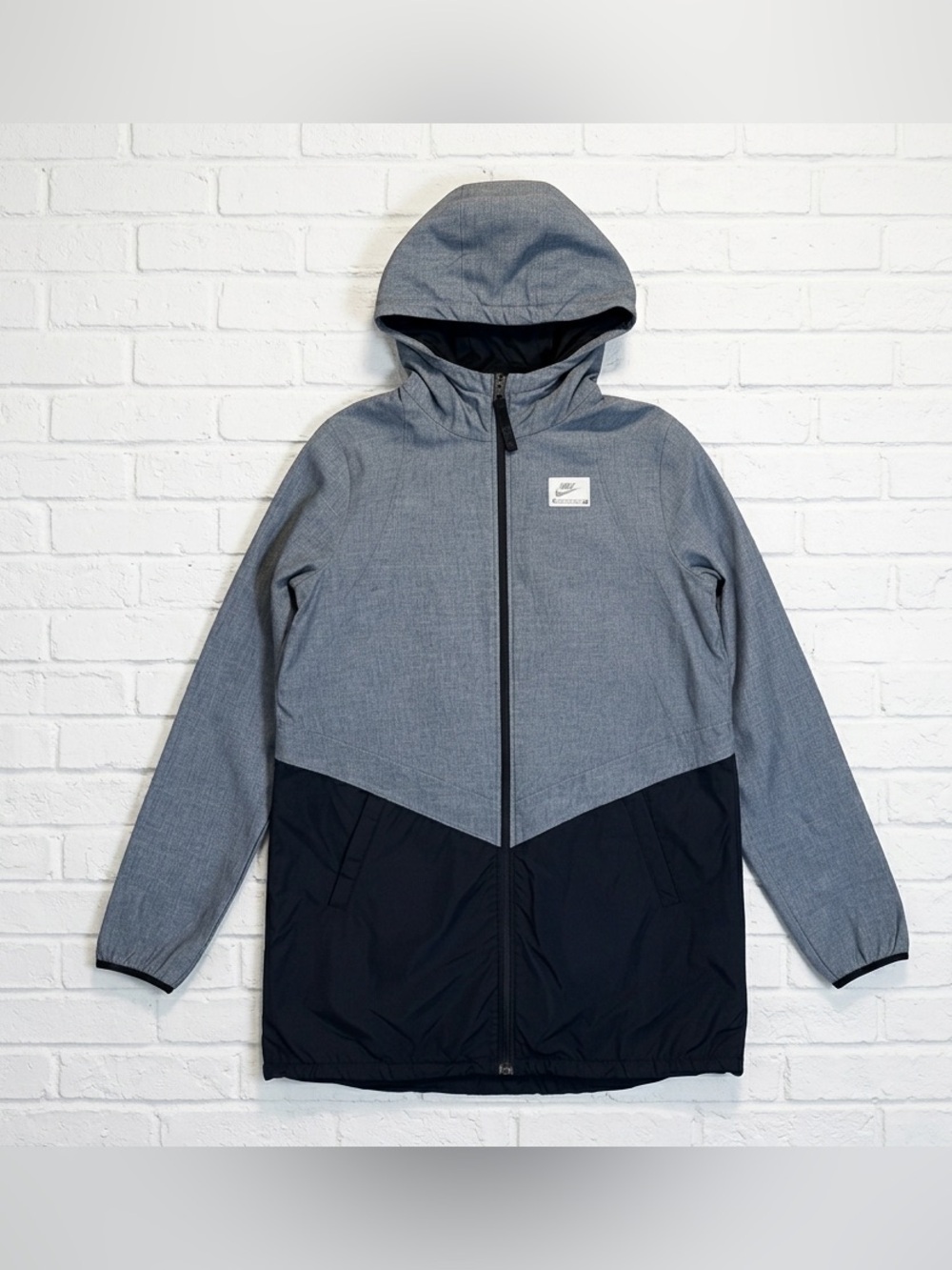 Nike International Women's Parka Jacket Gray Black Size Small 831685-010